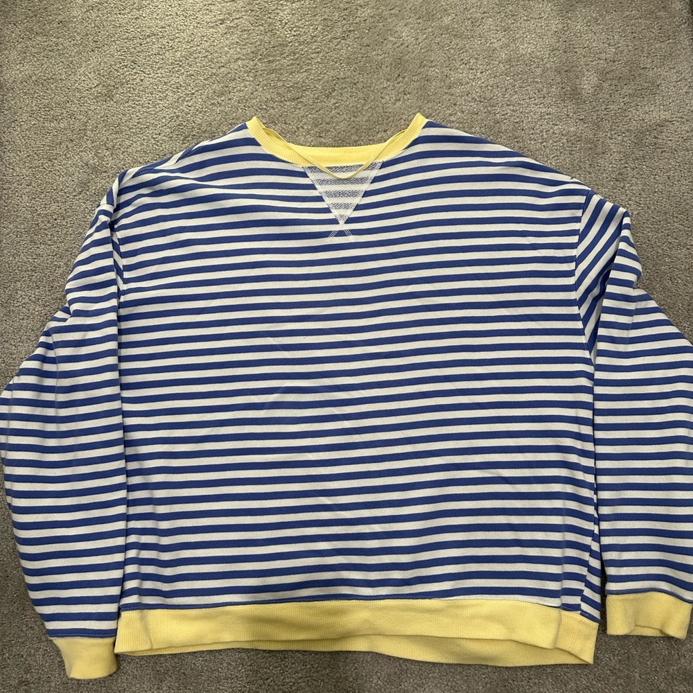 We the Free Classic Striped Oversized Crewneck Sized Medium (HAS SMALL MARK)